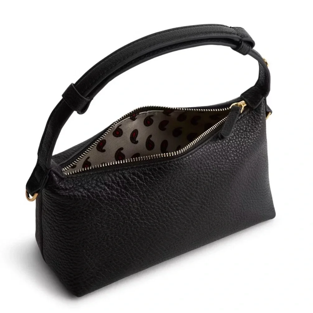 NWT Vera Bradley Leather Roxbury Crescent Crossbody Handbag Moonless Night - Picture 3 of 8